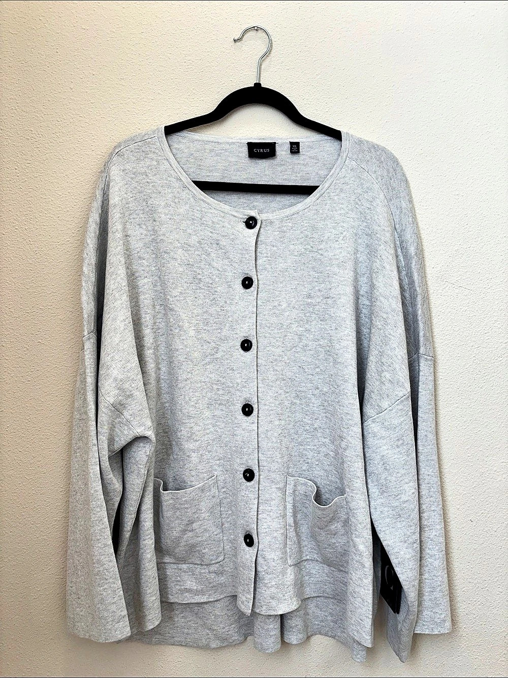 Cyrus Women's Cardigan in Gray Size XL NWT